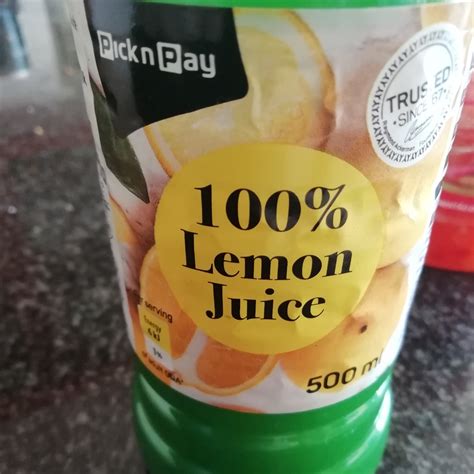 Pick N Pay Lemon Juice Reviews Abillion