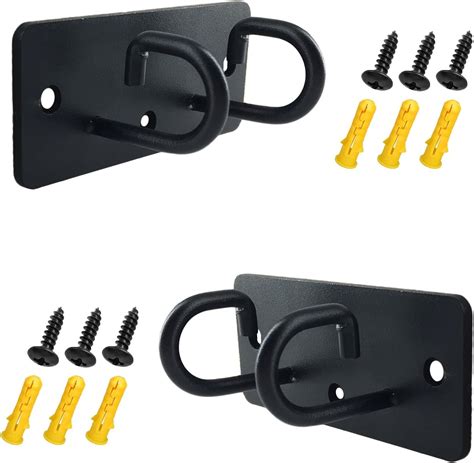 2 PCS Resistance Band Wall Anchors Space Saving Workout Wall Mount Clip