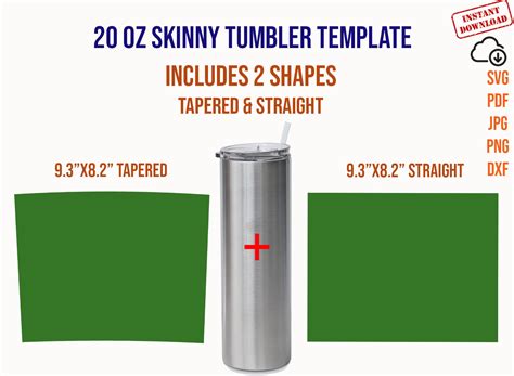 20 Oz Skinny Tumbler Template Download Free - Get What You Need For Free