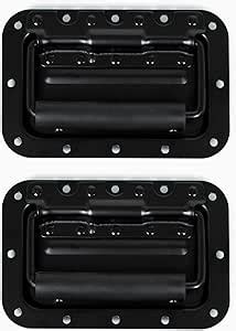 Tch Hardware Pack Medium Spring Loaded Steel Recessed Handle Black