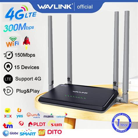 Wavlink N300 4G LTE Sim Card Wireless Wifi Router Plug And Play 2 4Ghz