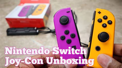 Nintendo Switch Joy Con Purple And Orange Unboxing Youtube