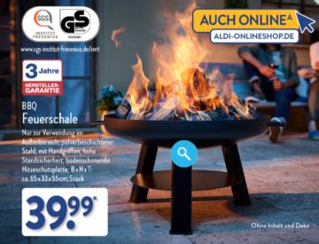 BBQ Feuerschale bei ALDI ab 22 April 2024 für nur 39 99