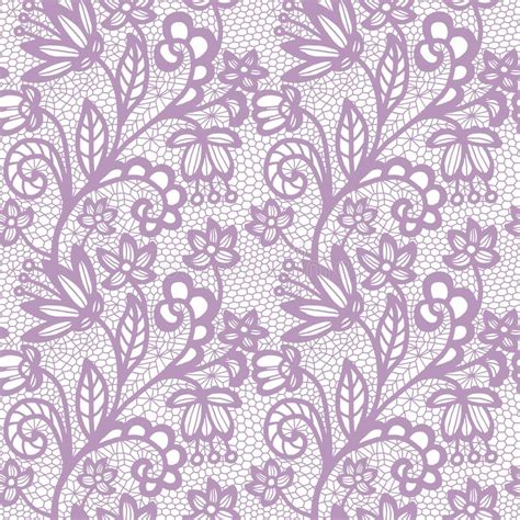 Lace Seamless Pattern With Flowers Stock Vector Illustration Of Mesh