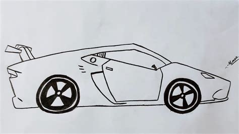 How To Draw A Lamborghini Car Step By Step How To Draw A Car Youtube