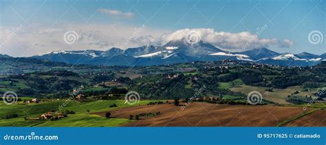 View of the Apennines stock image. Image of italian, green - 95717625