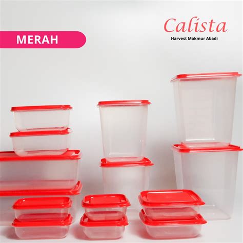 Jual CALISTA FOOD KONTAINER SET OTARU ISI 14 TOPLES BENING WADAH