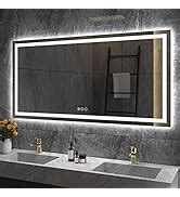 Amazon Amorho LED Bathroom Mirror 48x 30 With Front And Backlit