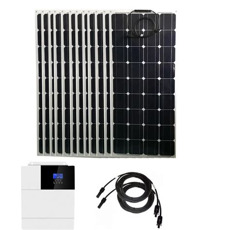 Kit Completo De Sistema Solar Para El Hogar Cargador De Bater A H Brido