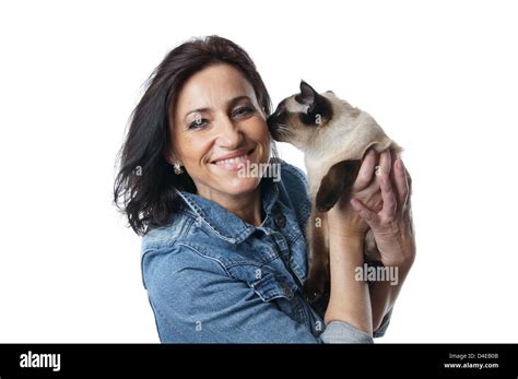 Mature Woman Kiss Cat Hi Res Stock Photography And Images Alamy