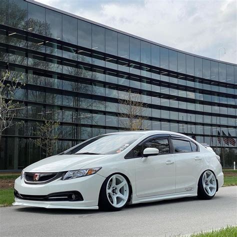 Stanced Honda Civic Si Fb On Cosmis S Racing Wheels Rev