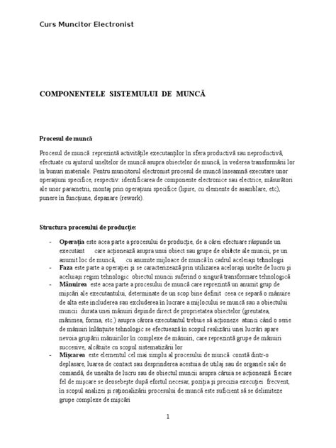 PDF Componentele Sistemului de Muncă DOKUMEN TIPS