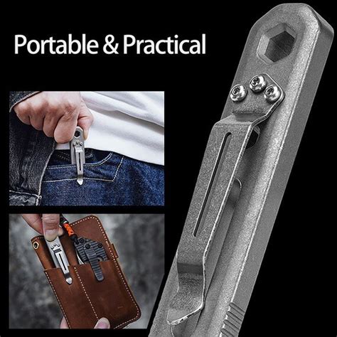 Edc Prybar Titanium Multi Pocket Tool Crowbar Edcgearzone