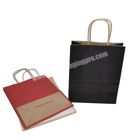 Cheap Price Pure Color Kraft Paper Bag Retail Shopping Gift Paper