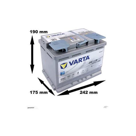 Varta D52 A8 AGM Battery - 680 CCA, 60 Ah, Silver Dynamic - Superstart ...