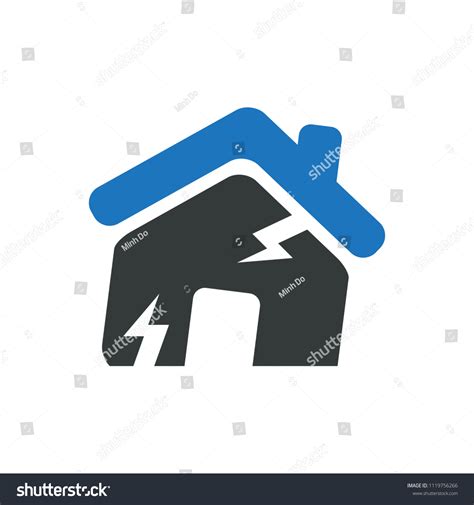 Earthquake Damage Icon Stock Vector Royalty Free 1119756266