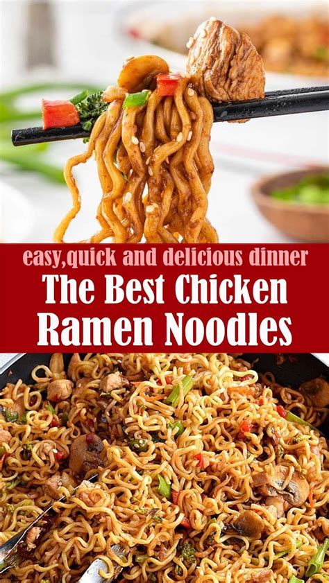 Ramen Dinner Recipes Chicken Ramen Noodle Recipes Asian Noodle