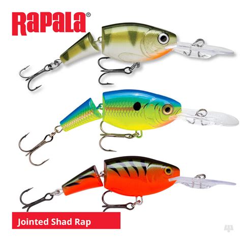 Rapala Jointed Shad Rap Lures Pike Perch Trout Salmon Chub Zander