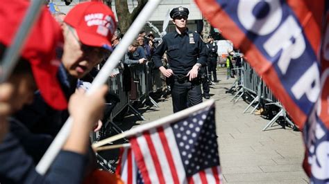 Trump Nyc Protests Small Group Of Former President S Supporters Foes Face Off Over Criminal