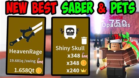 GETTING NEW BEST SABER PETS Update Roblox Saber Simulator