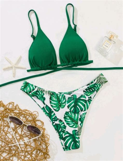 Bikini Estampado Verde Bienvenidos A Sunflower