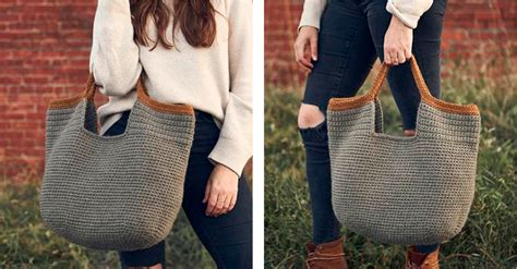 Sophisticated Huntington Carryall Free Crochet Pattern Tcf