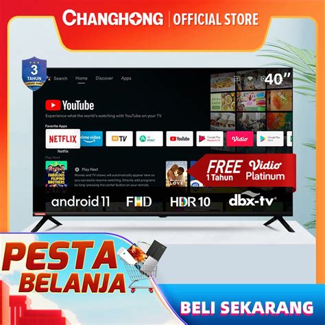 Jual Changhong Inch Newest Android Frameless Smart Tv Digital Led