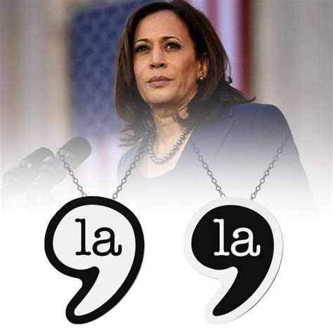 Voppv Kamala Harris Comma La La Campaign Earringsnecklaces Harris