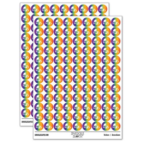 Sexy Lounging Garden Gnome Round Sticker Set Rainbow Matte Finish