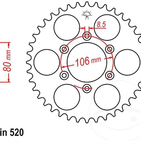 Jt Rear Sprocket Tooth Pitch Jtr For Aprilia Rx N