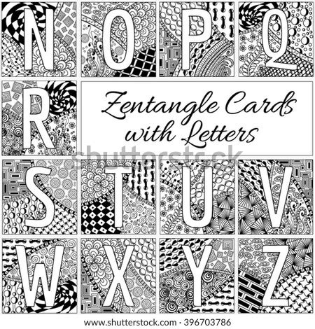 Zentangle Letters Stock Vectors & Vector Clip Art | Shutterstock