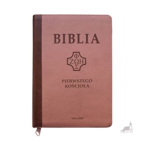 Biblia pierwszego Kościoła eko skóra Róż wenecki z paginatorami