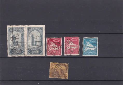 LOT DE 6 timbres perforés Algérie 5 Tunisie 1 TB EUR 1 00