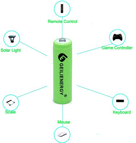 Qblpower 8 Pack Aa Rechargeable Batteries Nimh 600mah 1 2v For Solar Garden Lights