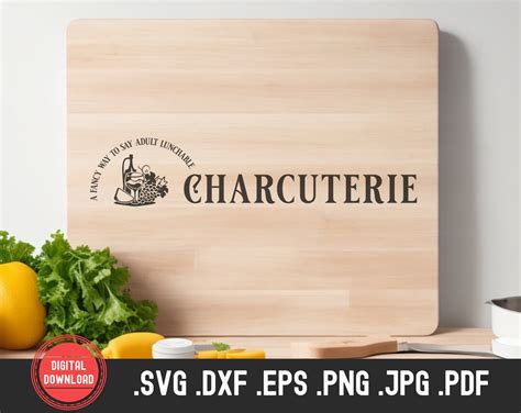 Charcuterie Board Definition Svg File Adult Lunchable Laser Cut Files