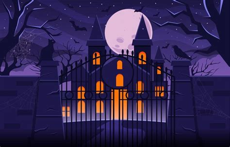 Horror School Gate Background | Background, Horror, Vector art