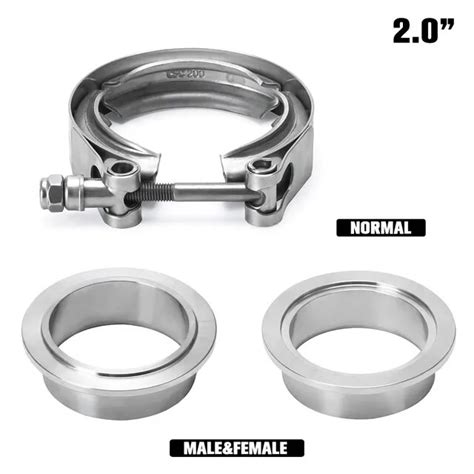 Vr Quot Mm Sus Steel Stainless Exhaust V Band Clamp Flange