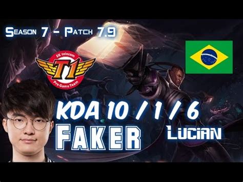 SKT T1 Faker LUCIAN Vs EKKO Mid Patch 7 9 BR Ranked YouTube