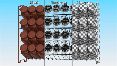 Spice Rack Organizer SpaceAid 3D Model $29 - .3ds .blend .c4d .fbx .max ...