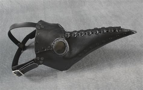 Schnabel Plague Dr Mask In Leather Black Etsy UK