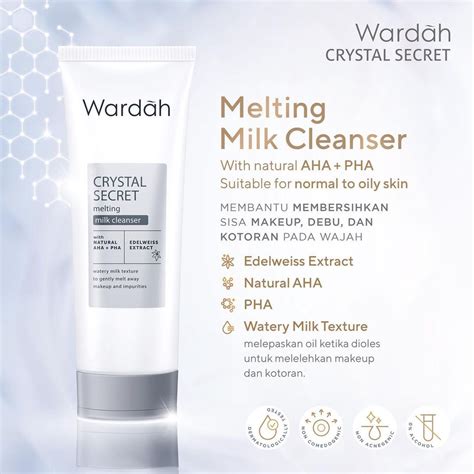 Jual Wardah Crystal Secret Melting Milk Cleanser 100ml Indonesia Shopee