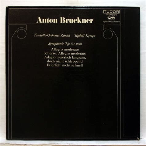 RUDOLF KEMPE BRUCKNER Symphony No 8 TUDOR 2xLPs Box EX EBay