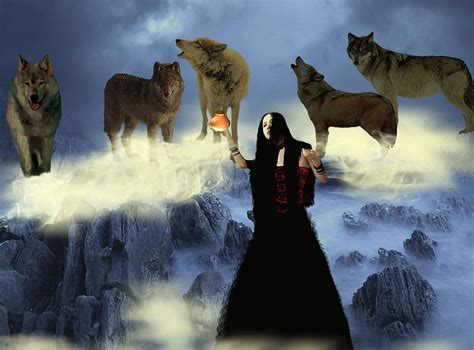 Wolf Spirits Spell Spirits Wolves Woman Hd Wallpaper Pxfuel