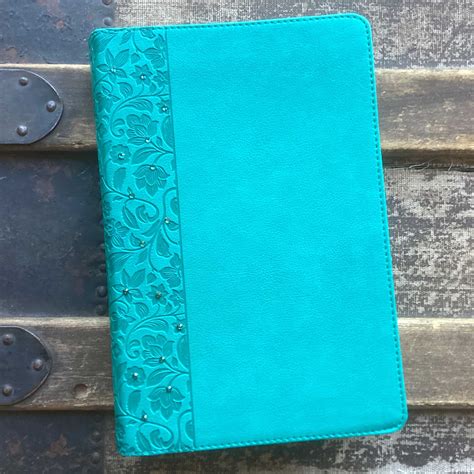 NASB 2020 Large-Print Personal-Size Reference Bible-Teal with Crystals