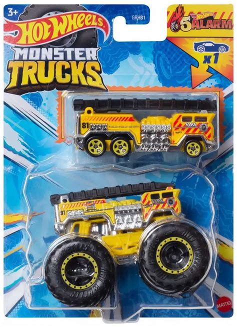 Køb Hot Wheels 1 64 cast Monster Truck Monster truck 5 alarm Monster truck 5 alarm