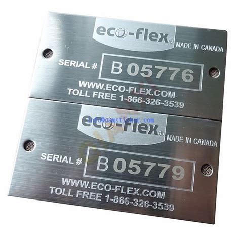 Customized Serial Number Metal ID Plates QR Code Barcode Asset Label