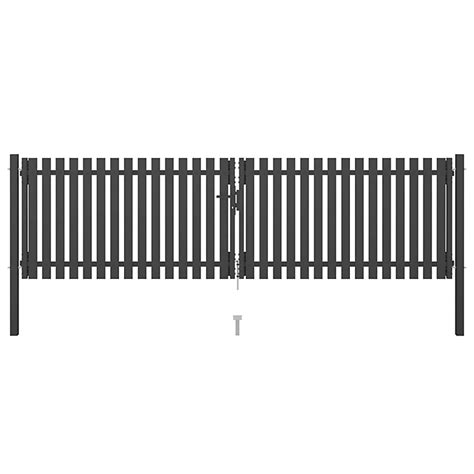 Berkfield Garden Fence Gate Steel 4x1 25 M Anthracite Diy At Bandq