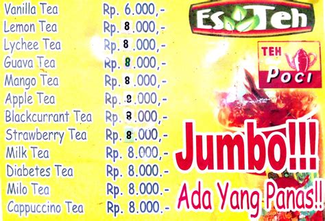 Harga Menu Teh Poci Terbaru Di Surabaya Surabaya