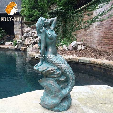 Charming Bronze Mermaid Statue Outdoor or Indoor Decor for Sale ...