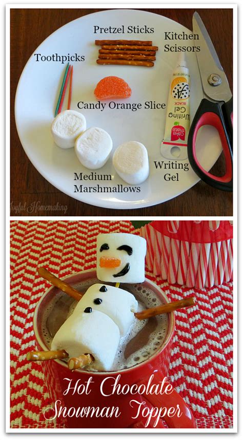Hot Chocolate Marshmallow Snowman Topper Joyful Homemaking
